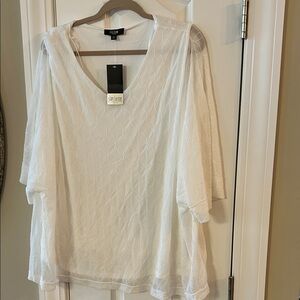 Investments Sheer White Blouse